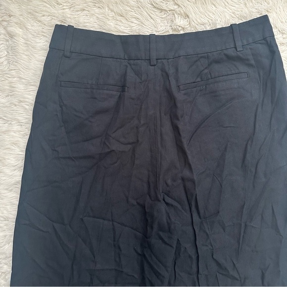 Madewell Trousers Slouchy Straight Pants in Drapey Twill True Black 10 NWT New - Picture 8 of 13